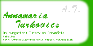 annamaria turkovics business card